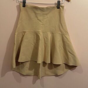 BCBGMaxAzria Cream High-Low Skirt